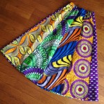 アフリカンプリントのカット生地40ｃｍｘ110ｃｍ5枚で作るスカート